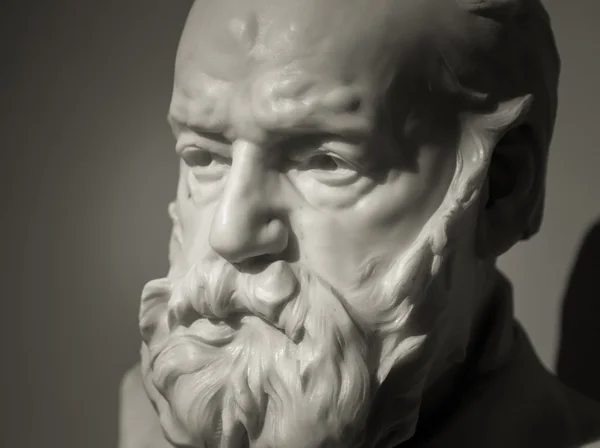 El antiguo retrato de mármol del hombre con barba — Foto de Stock