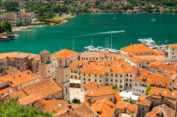 Kotor Bay and Old Town view, Montenegro — Stock Photo, Image