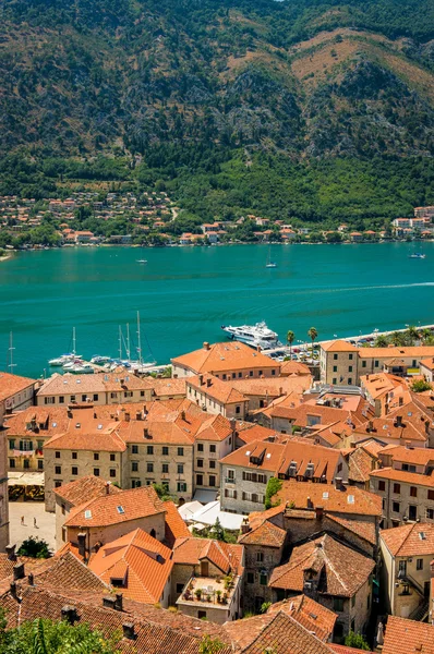 Kotor Bay et vue sur la vieille ville, Monténégro — Photo