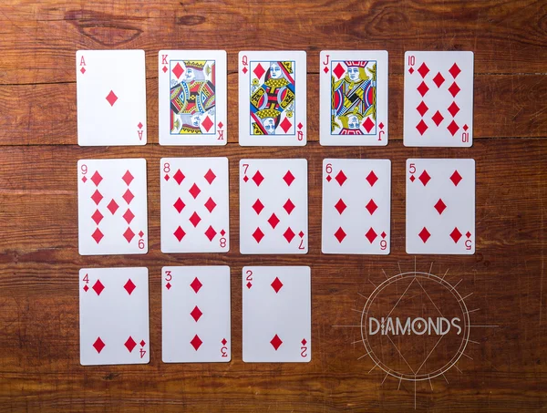 Conjunto de cartas... Todos los diamantes ! —  Fotos de Stock