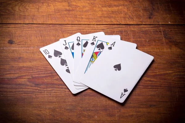 Royal Flush spades — Stock Photo, Image