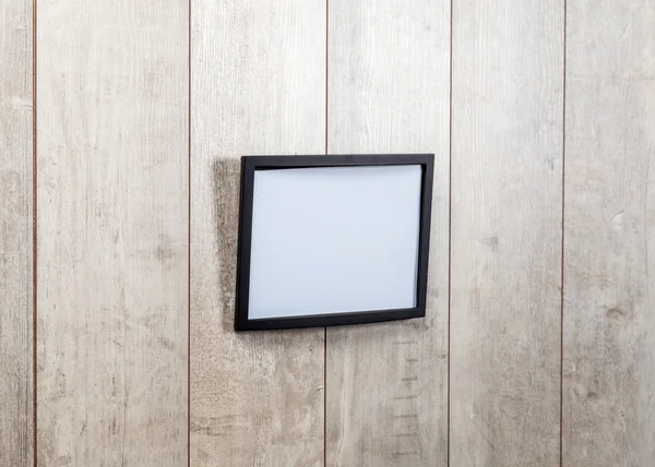 Frame vintage na parede de madeira — Fotografia de Stock