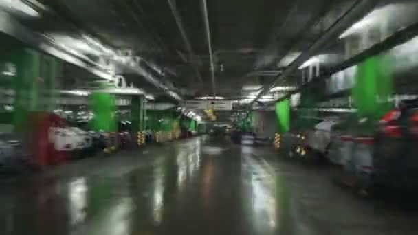 Parking garaje, timelapse — Vídeos de Stock