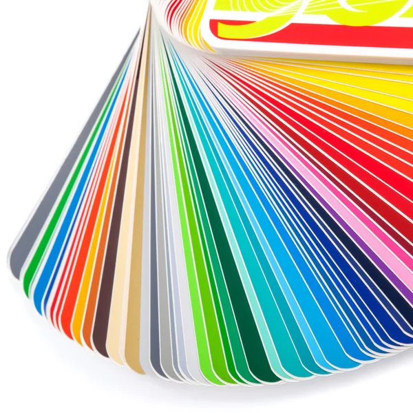 Open color guide swatch on white — Stock Photo, Image