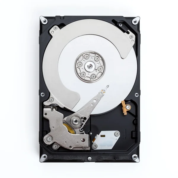 Hard disk izolat pe un fundal alb — Fotografie, imagine de stoc