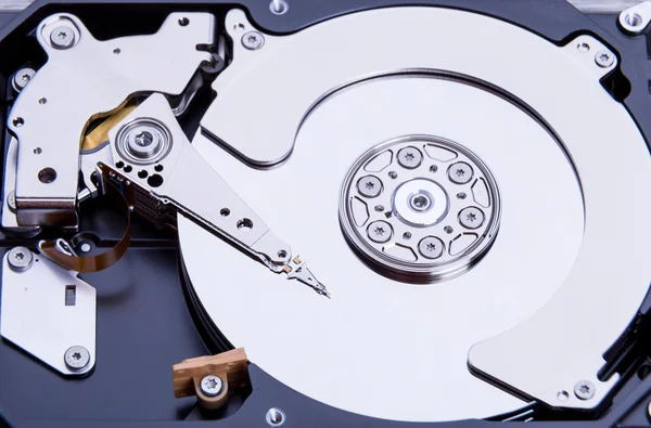 Close up of open computer hard disk drive — Stock Photo, Image