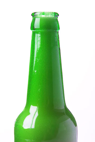 Green beer bottles set isolated on a white — Stock Photo, Image