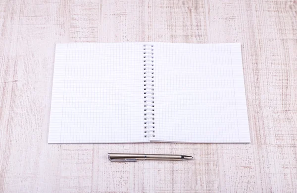 Blank white notebook on the desk — Stock Photo, Image