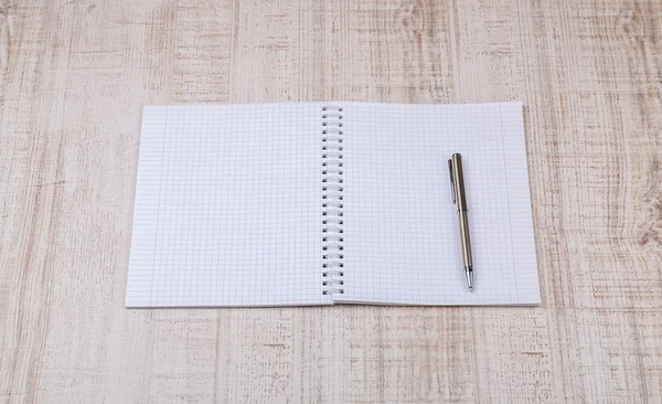 Blank white notebook on the desk — Stock Photo, Image