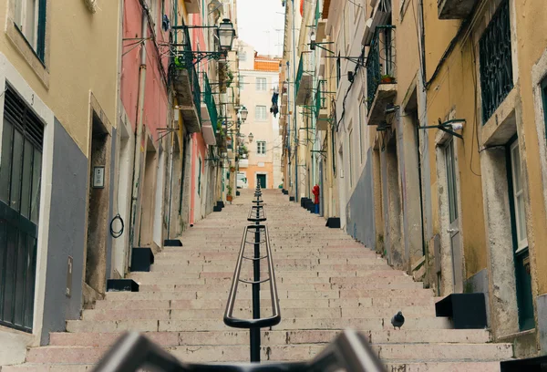 Lisbons Gloria funicular in Bairro Alto - Lisbon — Stock Photo, Image