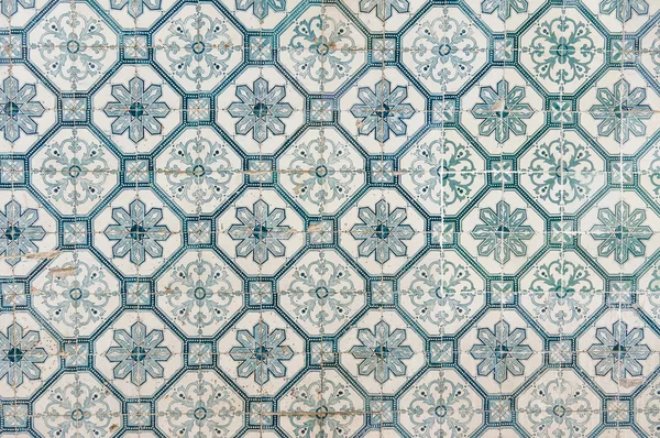 Азулехо португальская керамическая плитка фон — стоковое фото