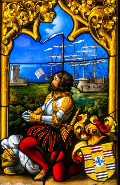 彩色玻璃窗口从佩纳国家宫，葡萄牙 — 图库照片