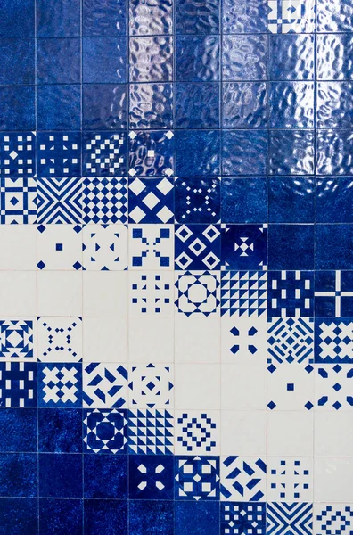 Pozadí portugalské keramické dlaždice azulejos — Stock fotografie