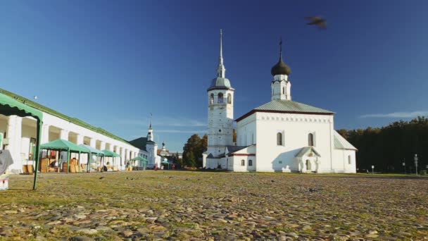 Tading területe az ősi város Suzdal — Stock videók