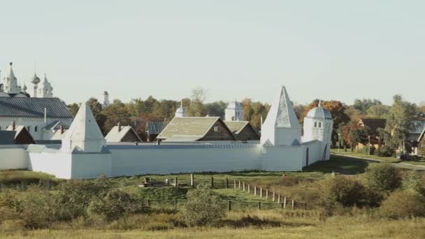 Suzdal panorama sommerblick — Stockvideo