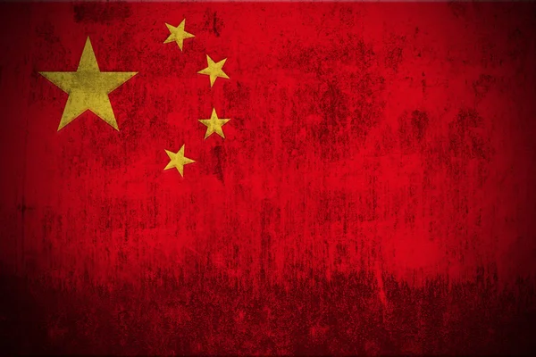 Grunge Flagge von China — Stockfoto