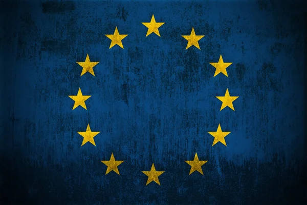 Grunge Drapeau de l'Union européenne — Photo