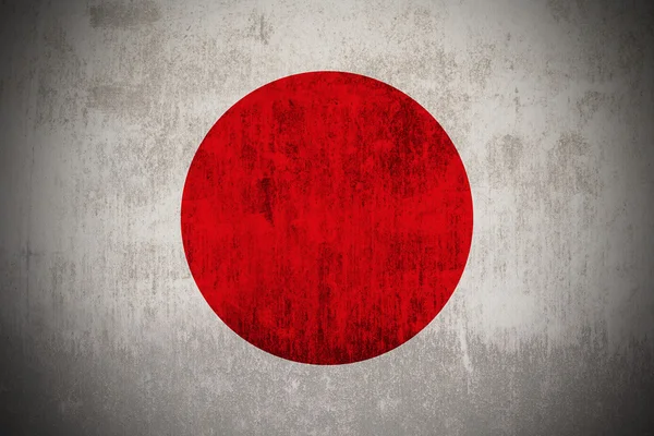 Grunge japonská vlajka — Stock fotografie