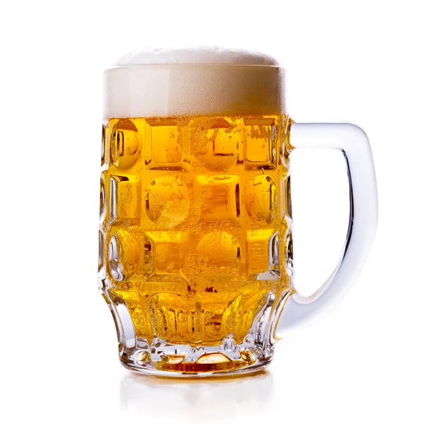 Mug of beer isolated on white — Stock Photo, Image