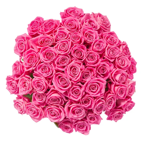 美丽多彩鲜粉红玫瑰花束 — 图库照片