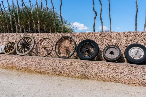 Tekerlek koleksiyonu teknolojisinin gelişimi — Stok fotoğraf