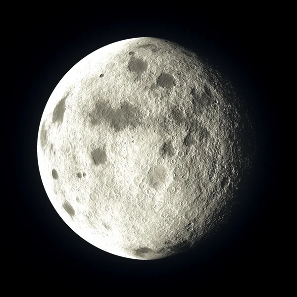 Луна крупным планом, показывающим поверхность деталей — стоковое фото