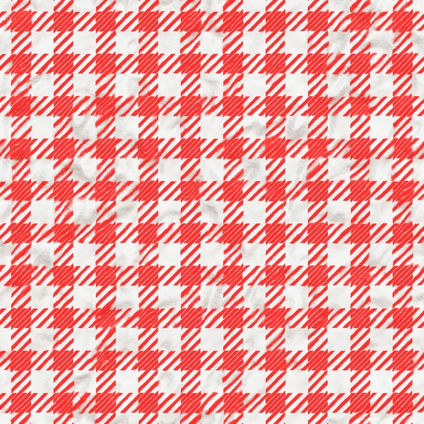 Toalha de mesa de gingham vermelho e branco textura sem costura — Fotografia de Stock