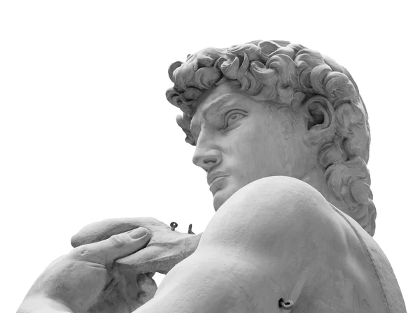 O detalhe da estátua - David por Michelangelo — Fotografia de Stock