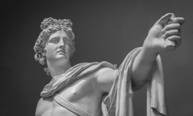 Apollo Belvedere statue Detail clipart