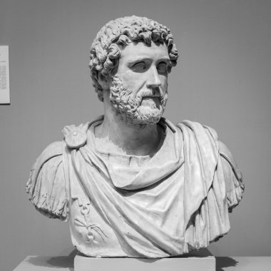 The ancient marble portrait bust clipart