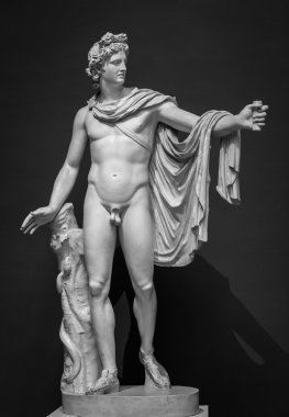 Apollo Belvedere statue. clipart