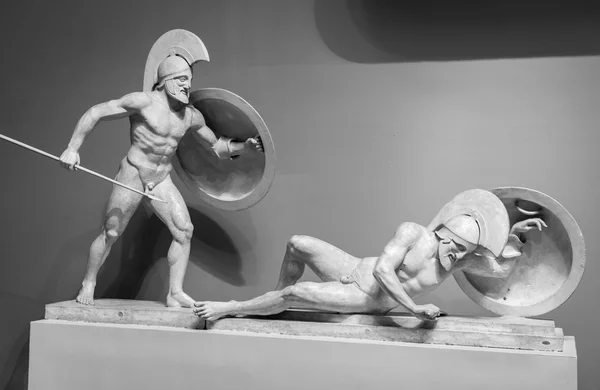 Marble sculpture of greek warriors — Stock Photo, Image