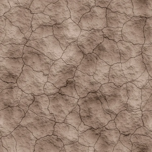 Cracked Brown Soil Seamless — Stock Photo, Image