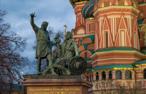 Moscou monumentos a Minin e Pozharskiy — Fotografia de Stock