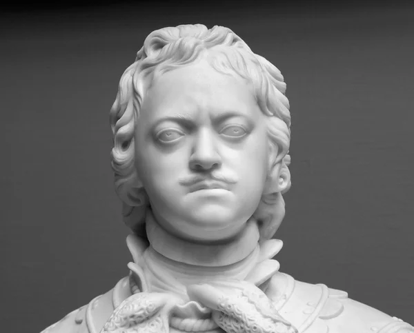 Peter de grote marmeren portret buste — Stockfoto