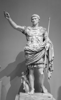 Statue of Roman Emperor Augustus Prima clipart