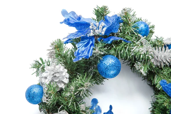 Christmas blue wreath — Stock Photo, Image