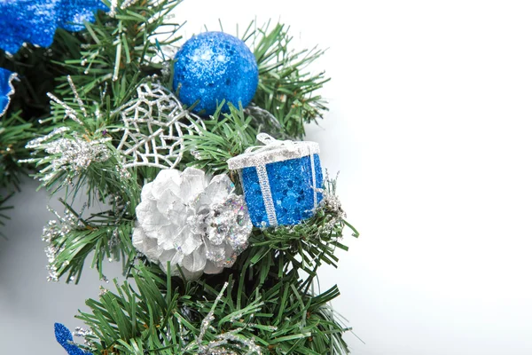 Christmas blue wreath — Stock Photo, Image