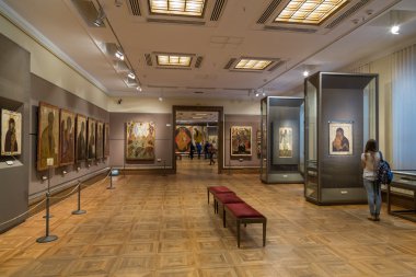 Moscow, Russia - November 5, 2015: The State Tretyakov Art Gallery in Moscow clipart