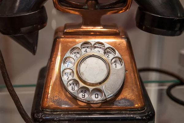 Rotary dial of an old phone — Stock Photo, Image