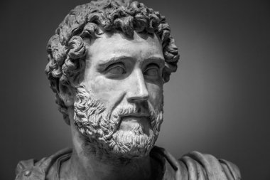 Portrait of Roman emperor Antoninus Pius clipart