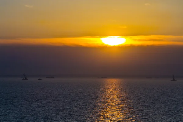 Puesta de sol en el mar — Foto de Stock