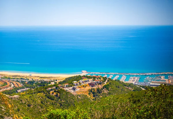 Beautiful Scenic View Mediterranean Sea Sitges Catalonia Spain — Stock Photo, Image