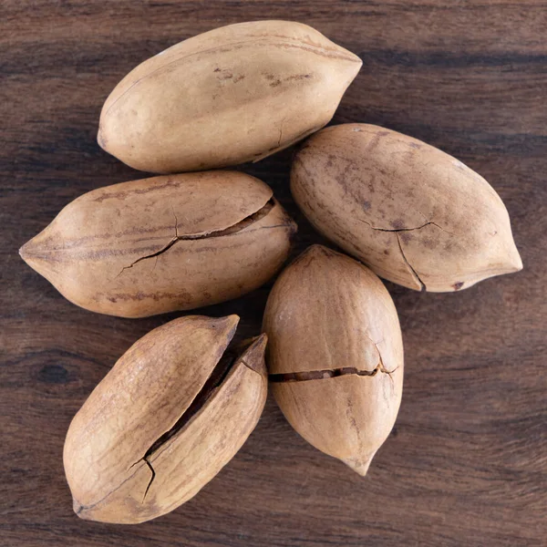 Whole Pecan Nuts Close — Stock Photo, Image