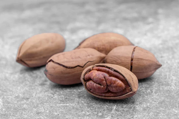 Whole Pecan Nuts Close — Stock Photo, Image