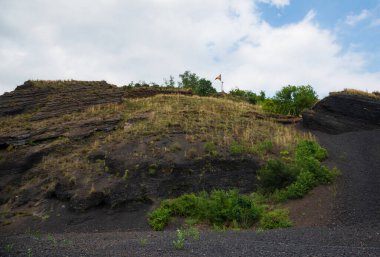 Olot 'ta yaz manzarası. Boğma eyaleti, İspanya