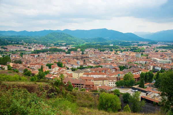 Vista Ciudad Olot Girona España — Foto de Stock