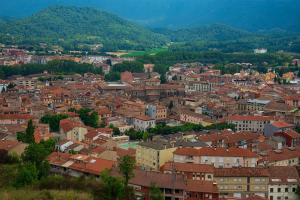 Vista Ciudad Olot Girona España — Foto de Stock