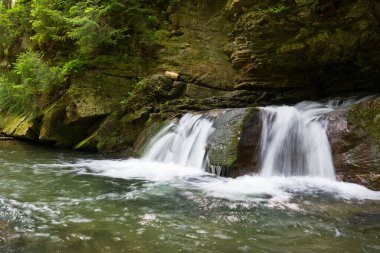 Batı Ukrayna, Avrupa 'da küçük dağ nehri manzarası