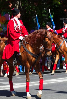 Krasnodar, Rusya - 9 Mayıs 2013: Rusya 'da Krasnodar şehrinde Zafer Günü Kutlaması.